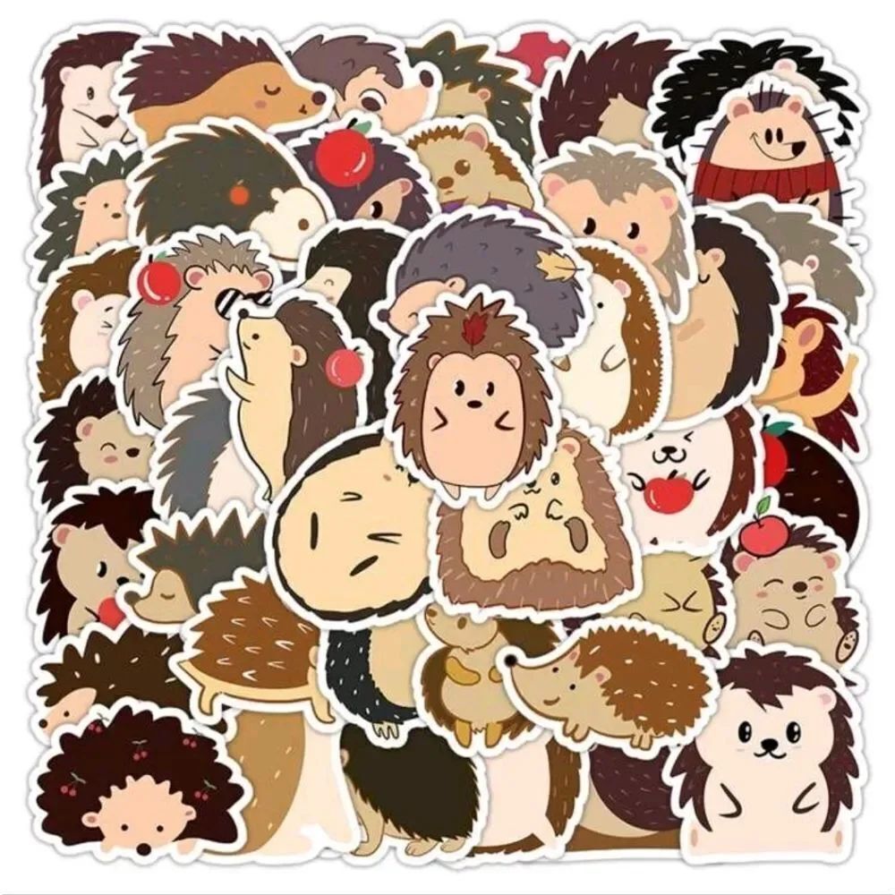 Hedgehog Cute  Stickers - Picture 1 of 6